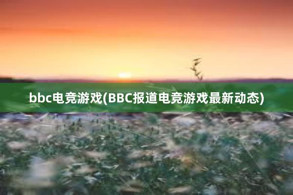 bbc电竞游戏(BBC报道电竞游戏最新动态)