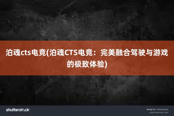 泊魂cts电竞(泊魂CTS电竞：完美融合驾驶与游戏的极致体验)