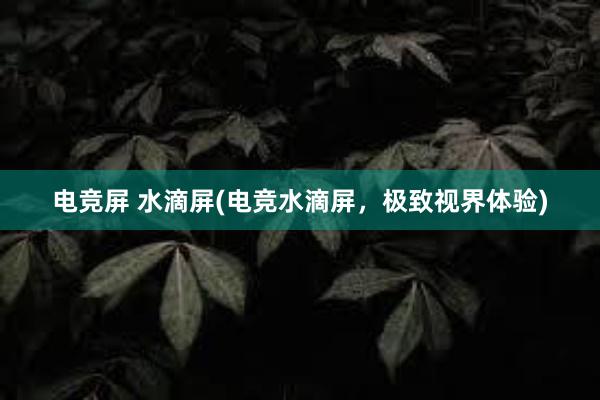 电竞屏 水滴屏(电竞水滴屏，极致视界体验)