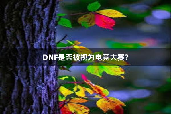 DNF是否被视为电竞大赛？