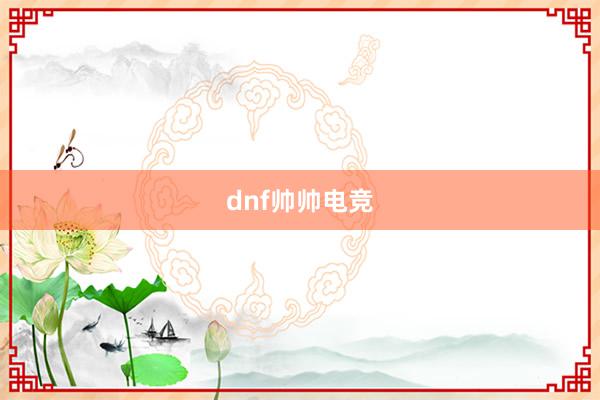 dnf帅帅电竞