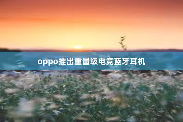 oppo推出重量级电竞蓝牙耳机