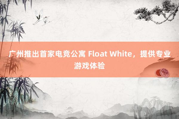 广州推出首家电竞公寓 Float White，提供专业游戏体验