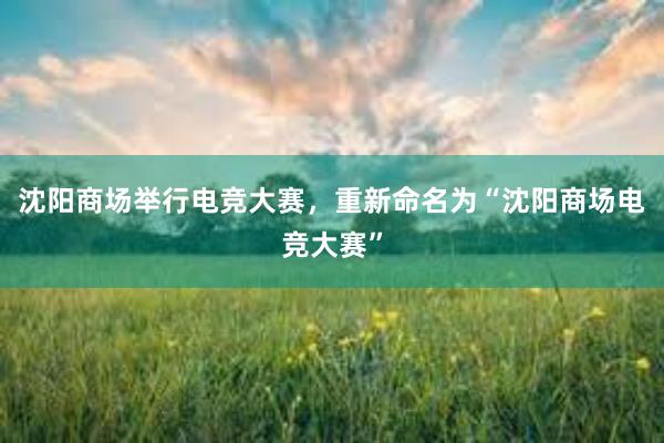 沈阳商场举行电竞大赛，重新命名为“沈阳商场电竞大赛”