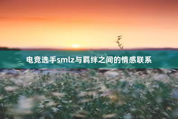 电竞选手smlz与羁绊之间的情感联系